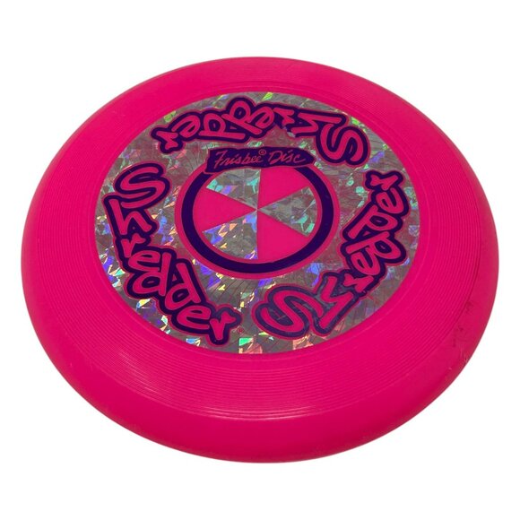 Vintage Frisbee Disc Pink Holographic Shredder Flying Disc Ultimate Sport Toy - Picture 10 of 12